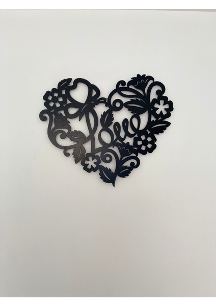 Çiçek Motifli Kalp Metal Tablo – Romantik Dekoratif Aksesuar fırsatları