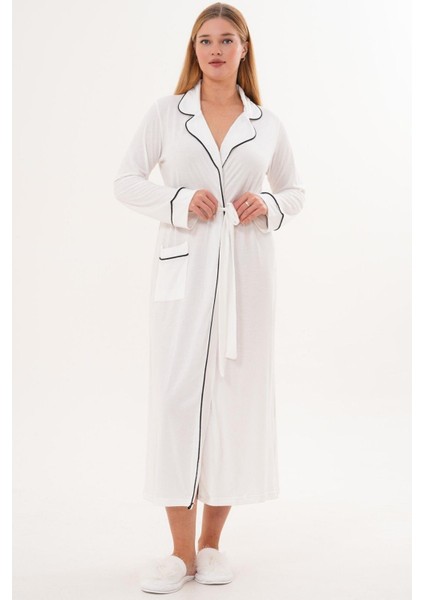 Mecit 6309 Ekru Kadın Uzun Sabahlık fiyatları