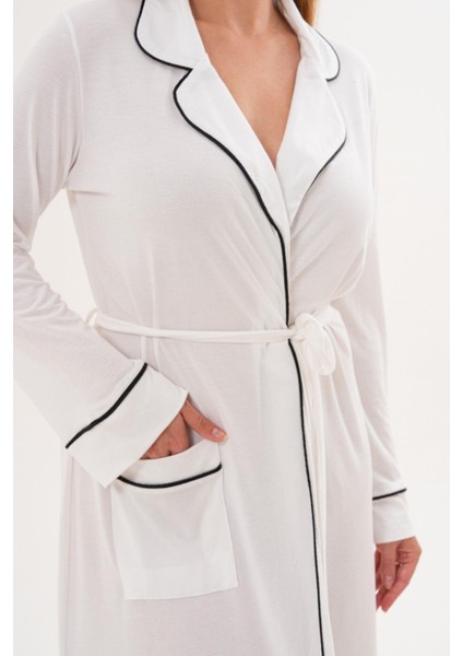 Mecit 6309 Ekru Kadın Uzun Sabahlık fırsatları