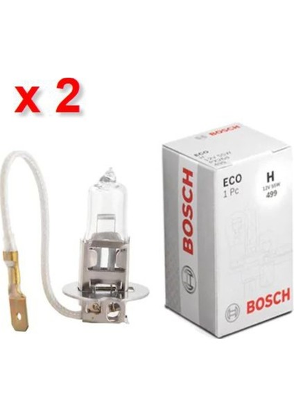 2 Adet Set Bosch H3 Ampül Eco,h3 12V 55W Normal Isik 550885885
