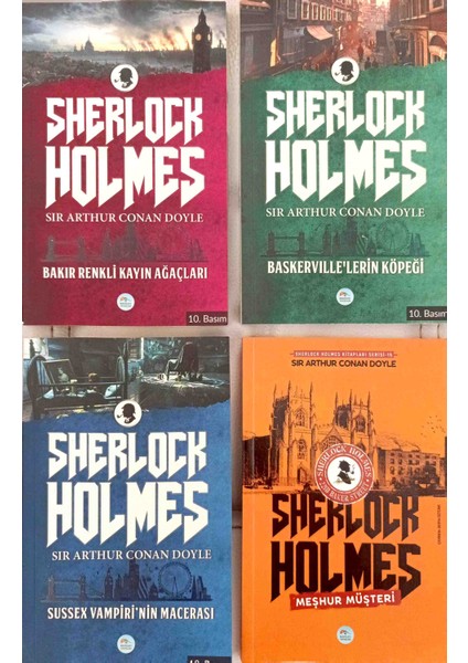 Sherlock Holmes Meşhur Müşteri-Baskerville'lerin Köpeği-Bakır Renkli Kayın Ağaçları-Sussex Vampiri'nin Macerası