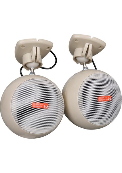 Mv-12 7.5 cm 20 Watt Komütatörlü Hat Trafolu Krem Beyazı Sütun Sarkık Hoparlör (2'li Takım) fiyatları