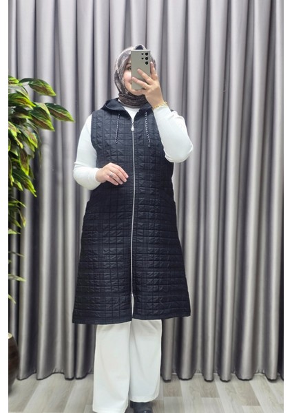 Kadın Giyim Büyük Beden 4031 Kapıtone Dik Cep Yelek