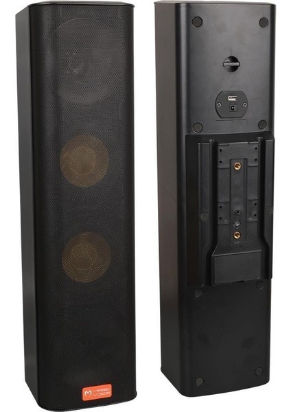 Mv-28 2X13 cm 40 Watt Komütatörlü Hat Trafolu Siyah Dikey Sütun Hoparlör (Tekli Paket)