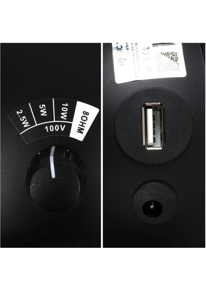 Mv-13 7.5 cm 20 Watt Komütatörlü Hat Trafolu Siyah Sütun Sarkık Hoparlör (2'li Takım) fırsatları