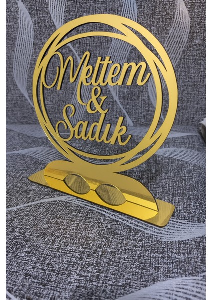 Pleksi Nişan Söz Masa Isimliği