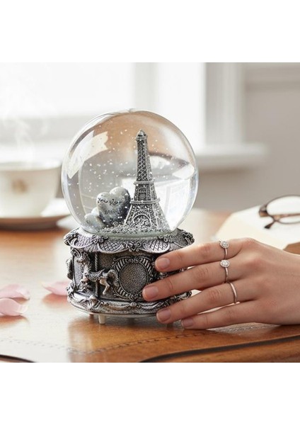 Eyfel Temalı Büyük Boy Püskürtmeli Müzikli Işıklı Kar Küresi fiyatları