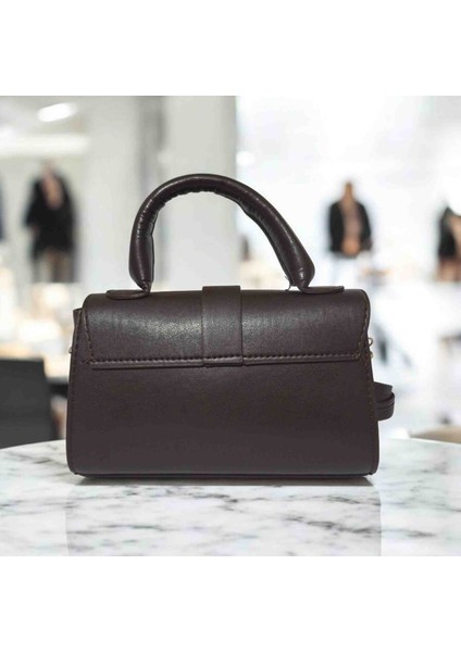 Kahverengi Kadın Günlük Şık Mini El ve Omuz Çantası fiyatları