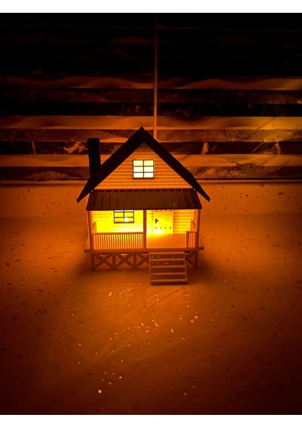 Minyatür Maket Ev, Ağaç Ev-Kar Kış Temalı