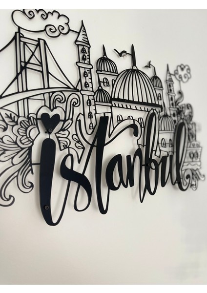 Istanbul Silüeti Dekoratif Metal Tablo – Şehir Temalı Duvar Dekoru modelleri