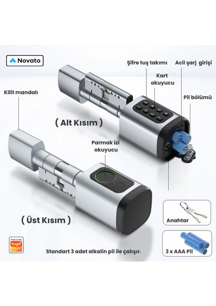 Bluetooth Akıllı Barel Kilit (Tuya, Smart Life Uyumlu ) modelleri
