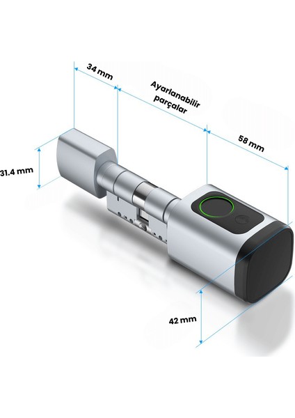 Bluetooth Akıllı Barel Kilit (Tuya, Smart Life Uyumlu )