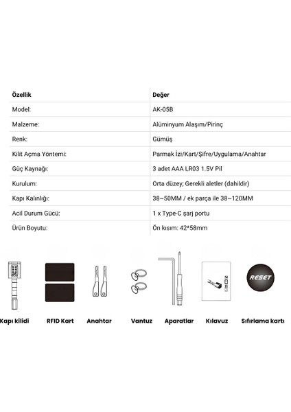 Bluetooth Akıllı Barel Kilit (Tuya, Smart Life Uyumlu )