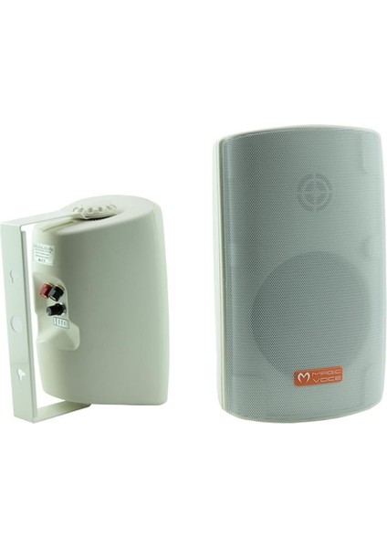 Mv-38 Beyaz 11 cm Trafolu 40 Watt Sütun Hoparlör 2'li Takım