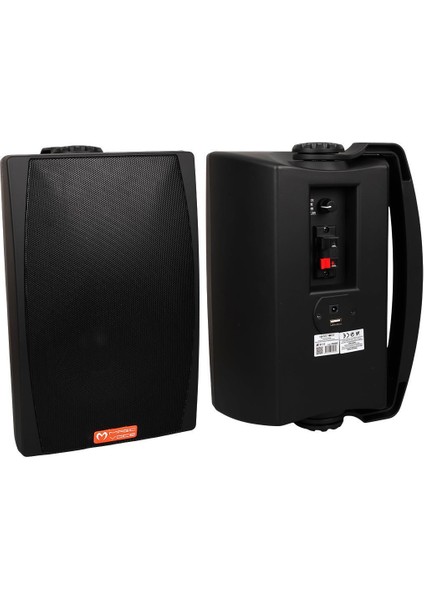 Mv-03 16 cm 60 Watt Komütatörlü Hat Trafolu Siyah Sütun Hoparlör (2'li Takım)