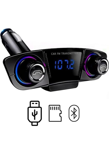 PM-22010 Bluetooth - Sd Hafıza Kartı - Aux - Flash Bellek Fm Transmitter