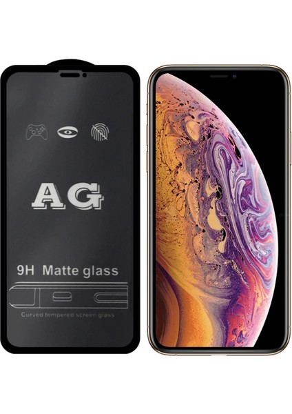 Ally Iphone Xs Max - 11 Pro Max 6.5inç Full Glue Matte Tempered Cam Ekran Koruyu - A064H796-M66