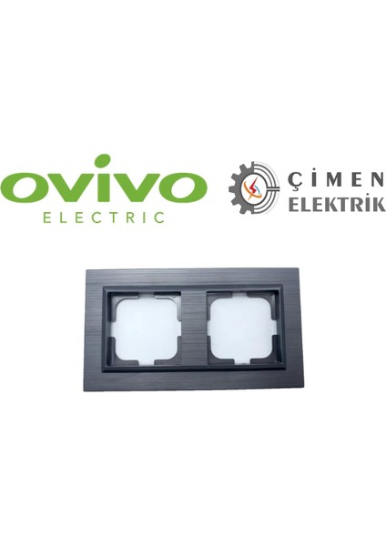 Manyatik Gri Ikili Çerçeve Quantum - Priz ve Anahtar Için Uyumlu Çerçeve fiyatları