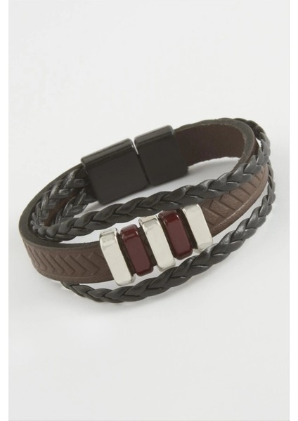 Mıknatıslı Orjinal Deri Bileklik