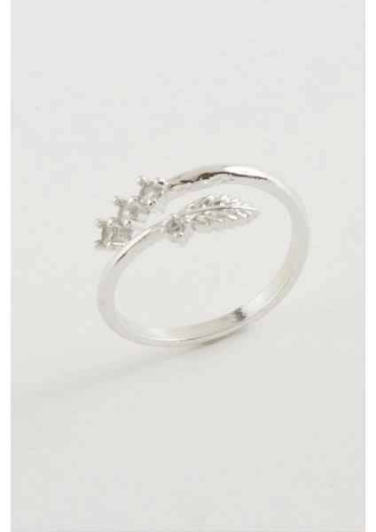 Yaprak Zirkon Taşlı Yüzük