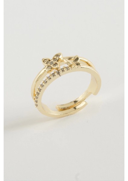 Kelebek Zirkon Taşlı Yüzük