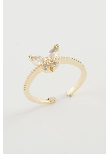 Kelebek Zirkon Taşlı Yüzük