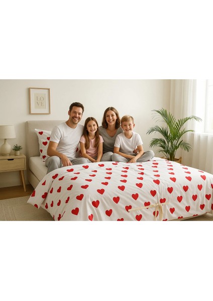 Ranforce Çift Kişilik Nevresim Takımı %100 Pamuk- 62 Iplik | 4 Parça Set