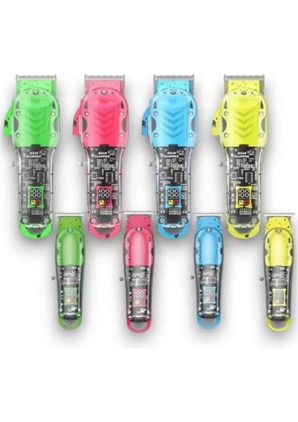 Renkli Profesyonel Tıraş Makinesi USB Şarjlı Saç Kesme Makinesi