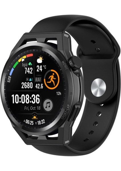 Huawei Watch Gt6 Gt6 Pro 46MM Uyumlu Standart Klasik Spor Silikon Kordon 22MM Kayış