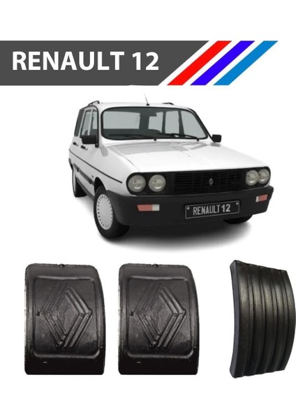 Renault 12 Toros Gaz-Fren-Debriyaj Pedal Lastiği Üçlü Takım
