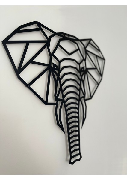 Geometrik Fil Metal Duvar Tablosu – Modern Siyah Tasarım modelleri