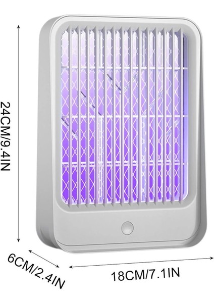 Elektrikli Sinek Kovucu USB Şarjlı Sessiz ve Etkili LED Işıklı Kapan