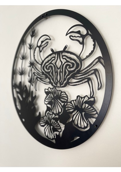 Deniz Yaşamı Metal Tablo – Yengeç ve Mercan Tasarımı indirimleri