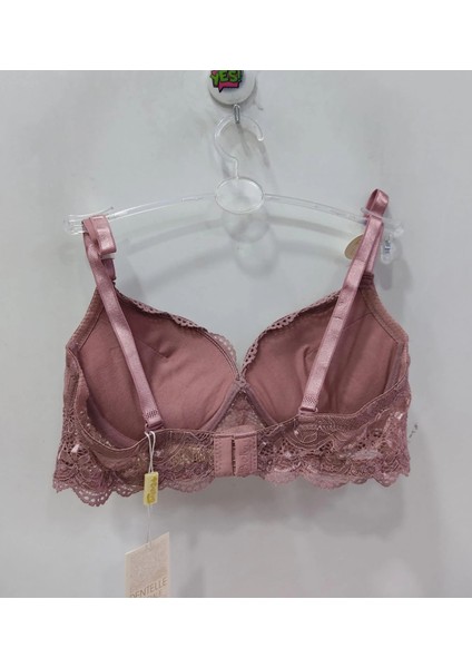Kadın Dantelli Dolgulu Destekli Gül Kurusu Sütyen fiyatları