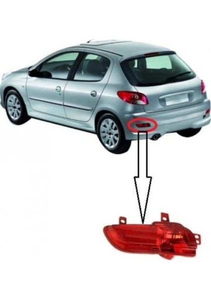 Peugeot 206+ Plus Arka Reflektör Sol Yansanayi 2009-2014 6350HA 527120722