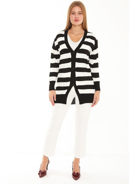 Ince Triko Hırka Çizgili Desen fiyatları