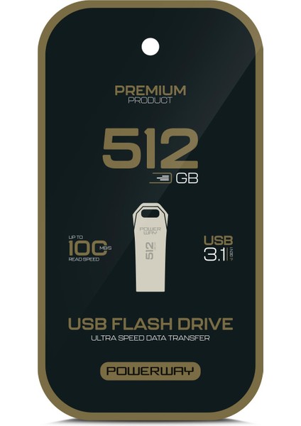 Premium 512 GB USB 3.1 Metal Gövde Ultra Hızlı Flash Bellek Data Traveler