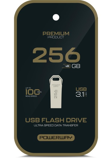Premium 256 GB USB 3.1 Metal Gövde Ultra Hızlı Flash Bellek Data Traveler