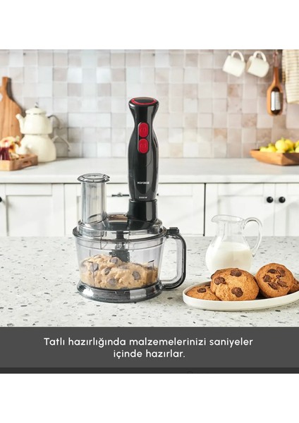 PRO-2000W Turbo Doğrayıcı, Dilimleme Rondo, Blender - Ikili Çelik Mikser, Buz Kırıcı Mutfak Robotu fırsatları