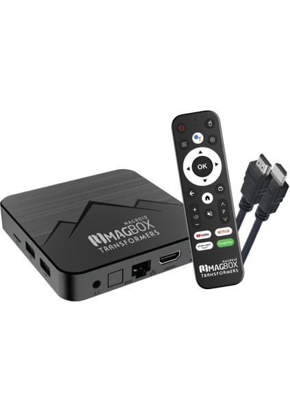 Magroid Transformers 32 GB HDD 4 GB Ram Bluetooth 5g Wifi Ses Komut Kumandalı Android Tv Box