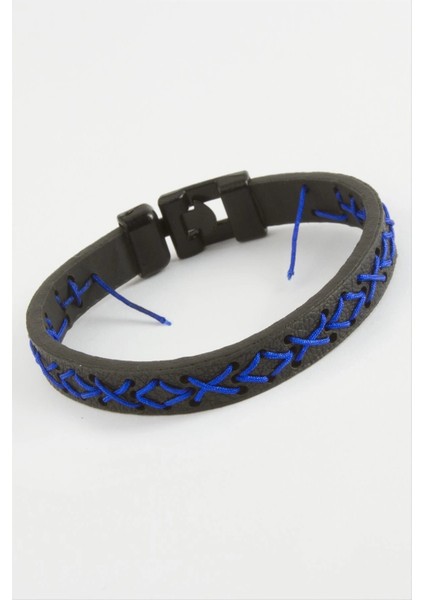 Ipli Işlemeli Kaliteli Suni Deri Bileklik