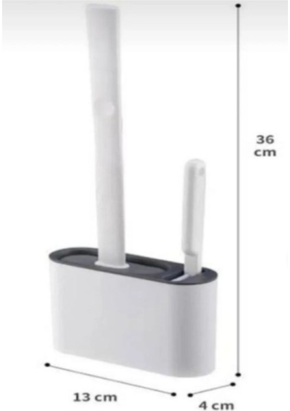 Pratik Wc Temizlik Seti - Silikon Klozet Fırçası ve Ince Detay Fırçası (Duvar Monte Aparatı Dahil) modelleri