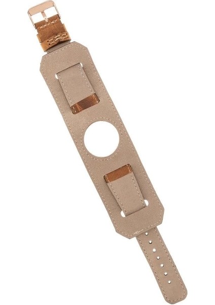 Apple Watch Uyumlu Deri Kordon 42-44-45MM Cuff G19 Taba fırsatları