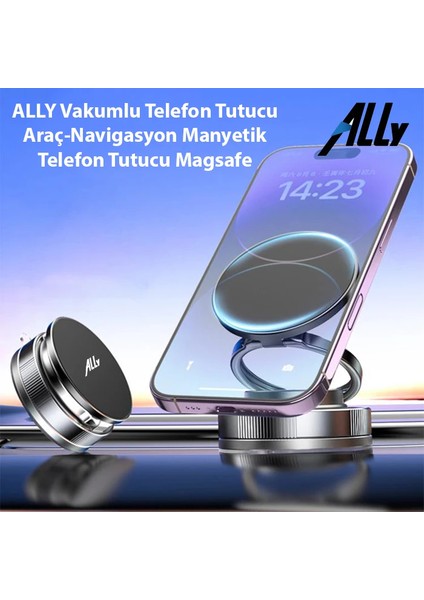 Ally Vakumlu Telefon Tutucu Araç-Navigasyon Manyetik Telefon Tutucu MAGSAFE-(5775) - A260H584-M552 fiyatları