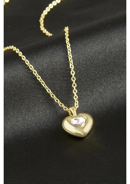 Kalp Taşlı Kolye