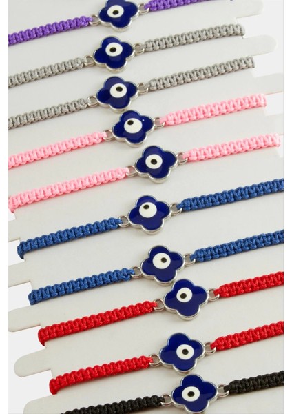 Çiçek Nazar Makrome Örgülü Bileklik