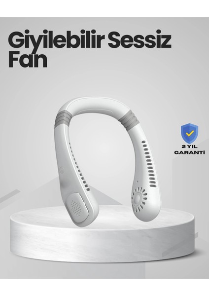 Çocuk ve Yetişkinler Için Güvenli Şarjlı Boyun Fanı
