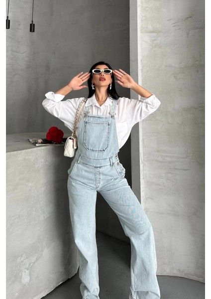 Pantolon Kar Yıkama Salopet Mavi D2514 fiyatları