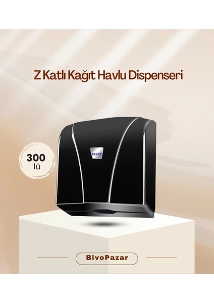 Z Katlı Kağıt Havlu Dispenseri 300 lü Siyah