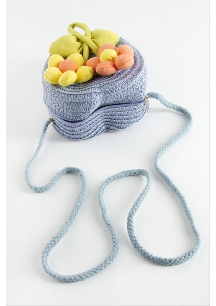 Çiçek Kalp Hasır Çanta fiyatları